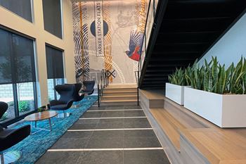 Elegant two-story lobby
